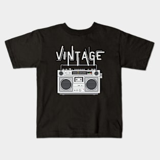 Vintage Music Player Kids T-Shirt